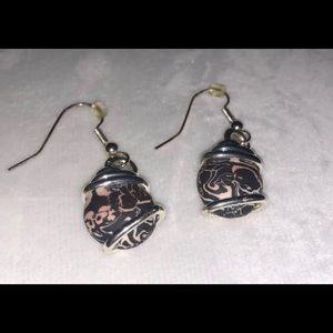Unique marbalized earrings